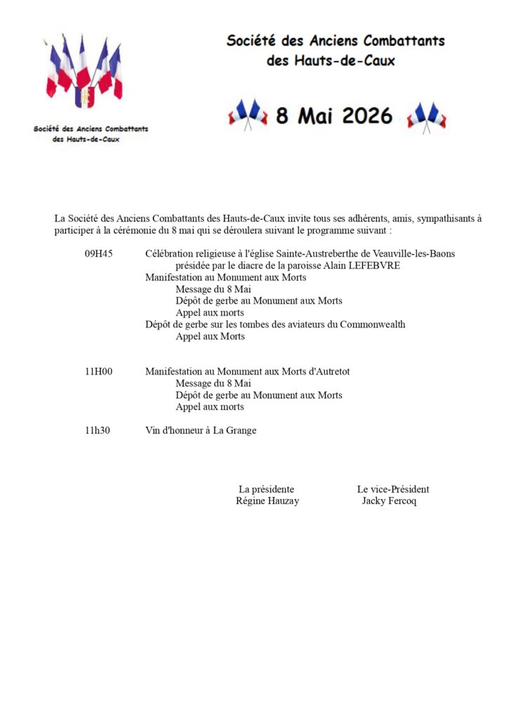 Commémoration du 08 mai @ Monument aux morts VLB & Autretot